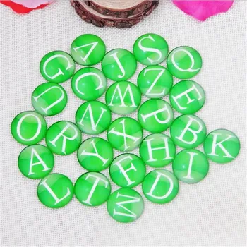 100 pieces Green letters DIY Round Glass Beads Cabochon Domes Flat back Glass beads Jewelry Finding Pendant Settings G1076
100 pieces Green letters DIY Round Glass Beads Cabochon Domes Flat back Glass beads Jewelry Finding Pendant Settings G1076