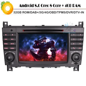 Android 8.0 Autoradio Navi Car GPS Navigation CD DAB+ DVD WiFi 4G Radio SD BT OBD TPMS for Mercedes Benz C/CLK/CLC Klasse W203
Android 8.0 Autoradio Navi Car GPS Navigation CD DAB+ DVD WiFi 4G Radio SD BT OBD TPMS for Mercedes Benz C/CLK/CLC Klasse W203