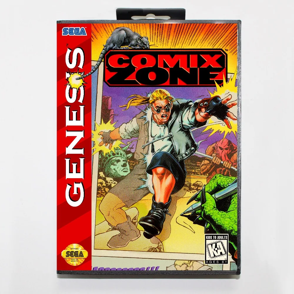 Comix Zone 16 bit MD card with Retail box for Sega MegaDrive Video Game console system
Comix Zone 16 bit MD card with Retail box for Sega MegaDrive Video Game console system