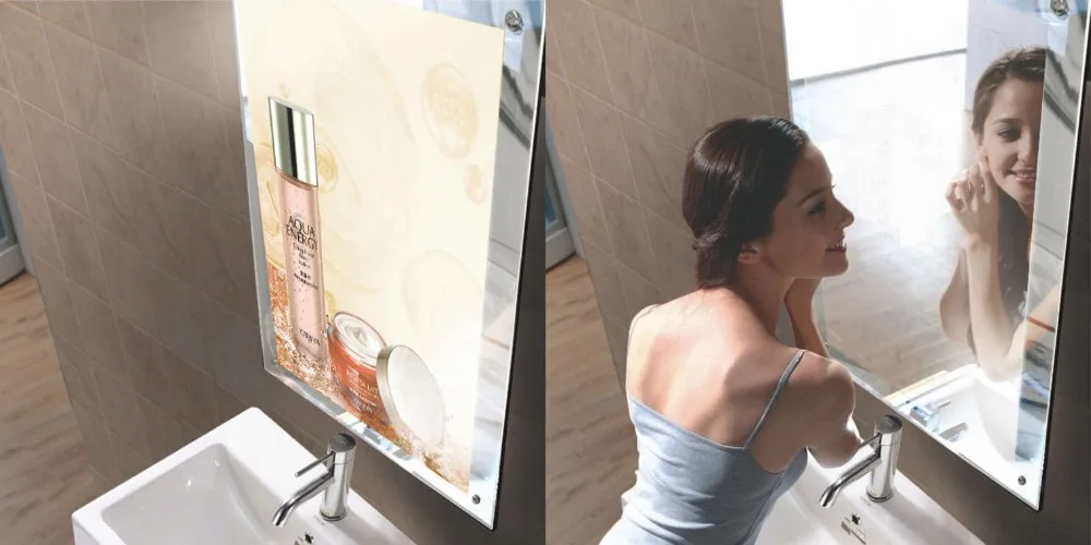Bathroom Wall Mounted Magic Mirror LED Illuminated Acrylic Frame Advertising Light Boxes a4 size
Bathroom Wall Mounted Magic Mirror LED Illuminated Acrylic Frame Advertising Light Boxes a4 size