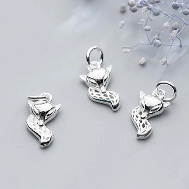 Cute 925 Sterling Silver Handcraft Small Fox Charms Decoration S925 Silver Jewelry Women Pendants DIY Jewelry Findings Supplier
Cute 925 Sterling Silver Handcraft Small Fox Charms Decoration S925 Silver Jewelry Women Pendants DIY Jewelry Findings Supplier