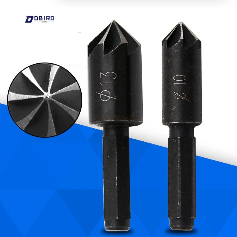 2Pcs 7 Flute Countersink Drill Bit 1/4" Hex Shank HSS 82 Degree Drill Bit Tool for Woodworking Chamfer Cutter 10-13mm
2Pcs 7 Flute Countersink Drill Bit 1/4" Hex Shank HSS 82 Degree Drill Bit Tool for Woodworking Chamfer Cutter 10-13mm