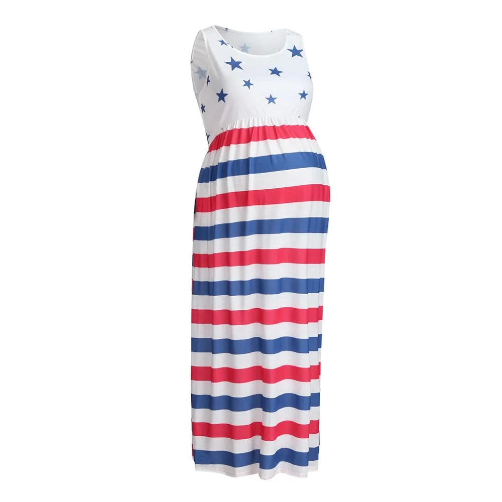 Vogue Sleeveless Striped Pregnancy Dress Stars Print 4th of July Maternity Gowns Festival Clothes Ropa Lactancia Dropshipping 2
Vogue Sleeveless Striped Pregnancy Dress Stars Print 4th of July Maternity Gowns Festival Clothes Ropa Lactancia Dropshipping 2