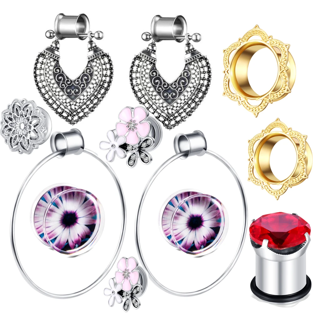 JUNLOWPY 2pcs Stainless Steel Ear Plugs and Tunnels Screw Earring Expanders with Dangle Gauges Stretchers Body Piercing Jewelry
JUNLOWPY 2pcs Stainless Steel Ear Plugs and Tunnels Screw Earring Expanders with Dangle Gauges Stretchers Body Piercing Jewelry