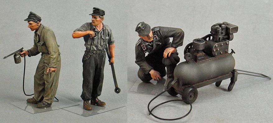 Unpainted Kit 1/ 35 tank crewmen with compressor include 3 soldiers Historical Figure Resin Kit
Unpainted Kit 1/ 35 tank crewmen with compressor include 3 soldiers Historical Figure Resin Kit