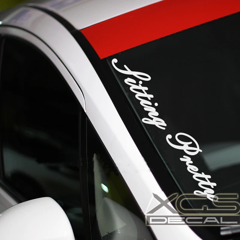 XGS DECAL Car styling hellaflush sitting pretty 57cm x 13cm vinyl reflective waterproof stickers for car windshield
XGS DECAL Car styling hellaflush sitting pretty 57cm x 13cm vinyl reflective waterproof stickers for car windshield