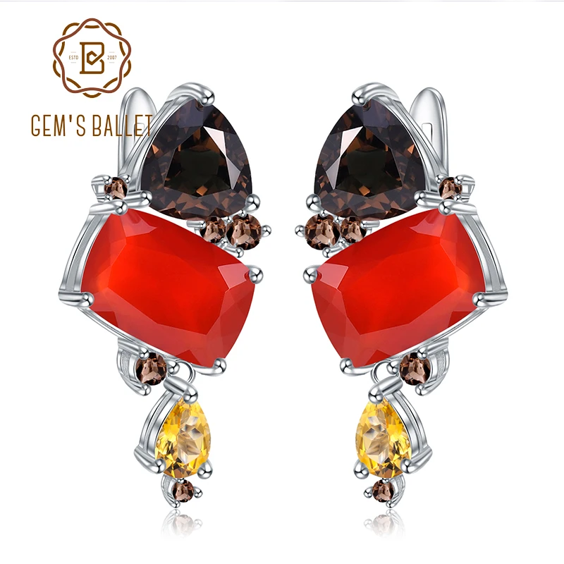 GEM'S BALLET Natural Carnalian Earrings 925 Sterling Silver Handmade Modern Irregular Drop Earrings for Women Bijoux
GEM'S BALLET Natural Carnalian Earrings 925 Sterling Silver Handmade Modern Irregular Drop Earrings for Women Bijoux