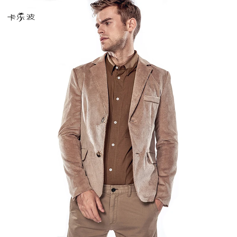 KALEBO men's suit jacket long-sleeved corduroy fabric two buckle lattice suit men's suit jacket spring and autumn leisure suit
KALEBO men's suit jacket long-sleeved corduroy fabric two buckle lattice suit men's suit jacket spring and autumn leisure suit
