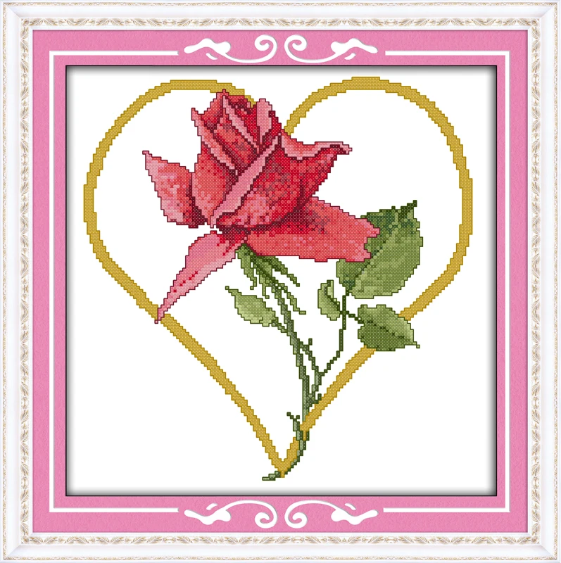 new The rose in heart flower cross stitch kits DMC 14ct white 11ct printed embroidery DIY handmade needle work wall home decor
new The rose in heart flower cross stitch kits DMC 14ct white 11ct printed embroidery DIY handmade needle work wall home decor