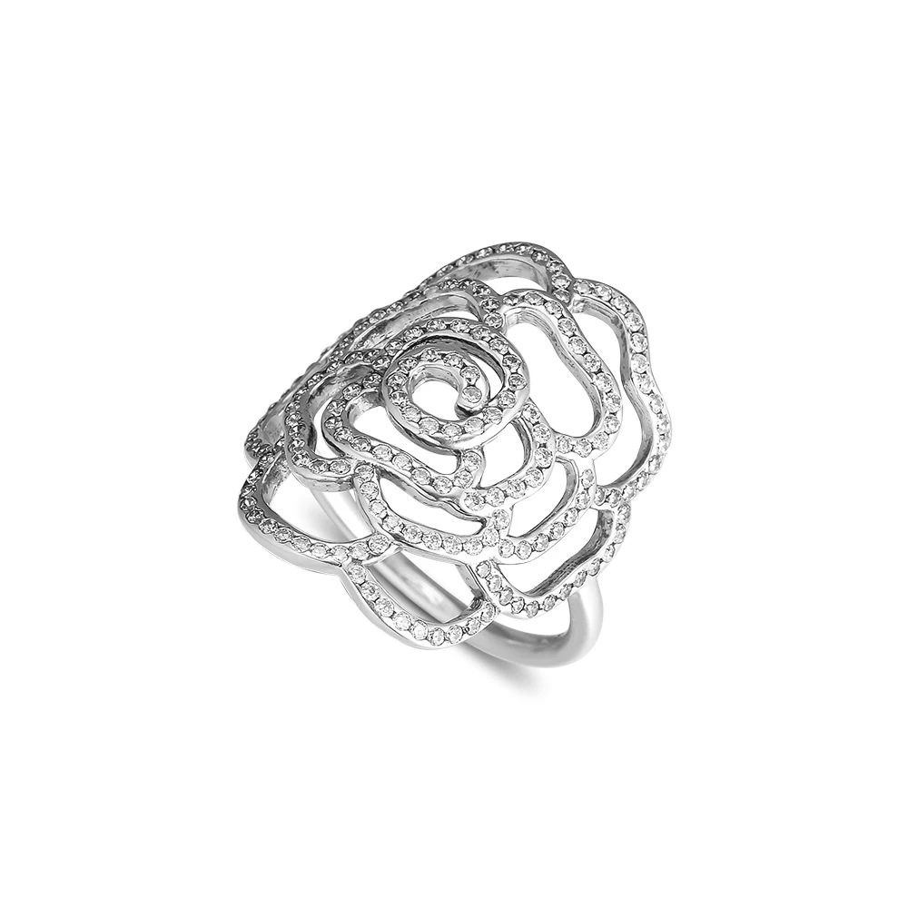 CKK 925 Sterling Silver Large Rose Silver Rings For Women Original Fashion Jewelry Making Anniversary Gift
CKK 925 Sterling Silver Large Rose Silver Rings For Women Original Fashion Jewelry Making Anniversary Gift