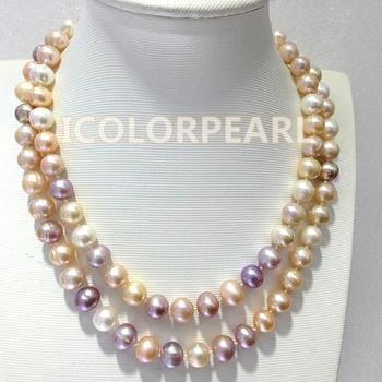 WEICOLOR Lovely 85-90cm / 9-10mm Nearround White,Pink And Purple Real Freshwater Pearl Jewelry Necklace. Just For Girls!
WEICOLOR Lovely 85-90cm / 9-10mm Nearround White,Pink And Purple Real Freshwater Pearl Jewelry Necklace. Just For Girls!