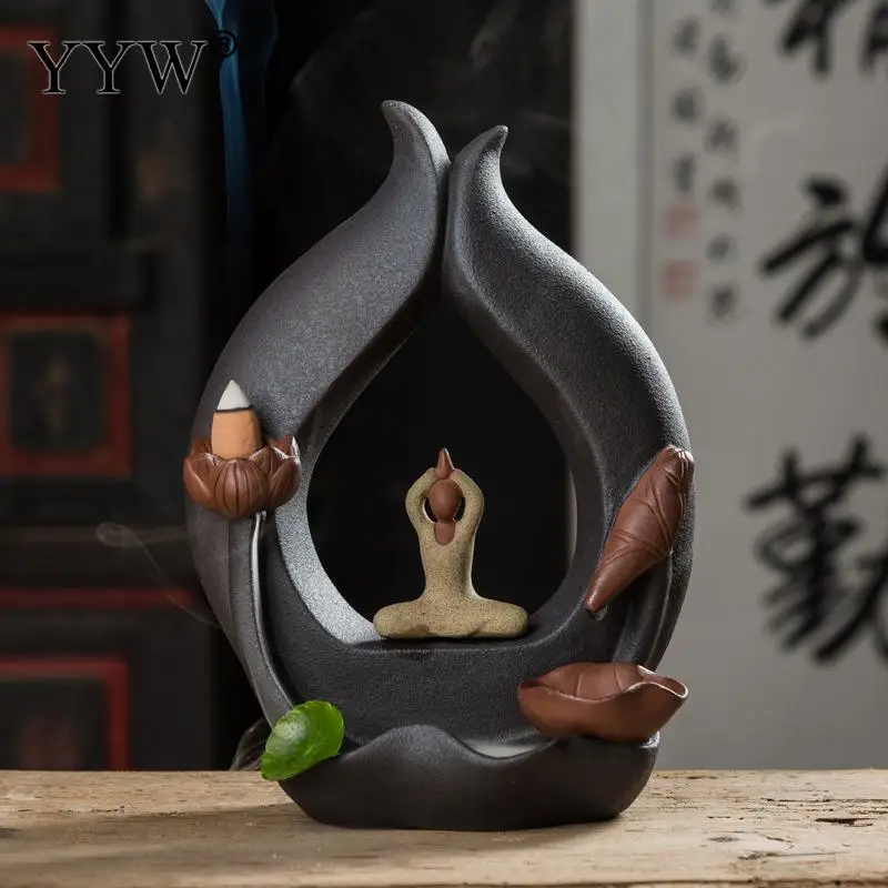 Backflow Incense Burner Holder Ceramic Smoke Waterfall Censer Oud Incenso Aroma Burner Creative Home Yoga Decor Send 10 Cones
Backflow Incense Burner Holder Ceramic Smoke Waterfall Censer Oud Incenso Aroma Burner Creative Home Yoga Decor Send 10 Cones