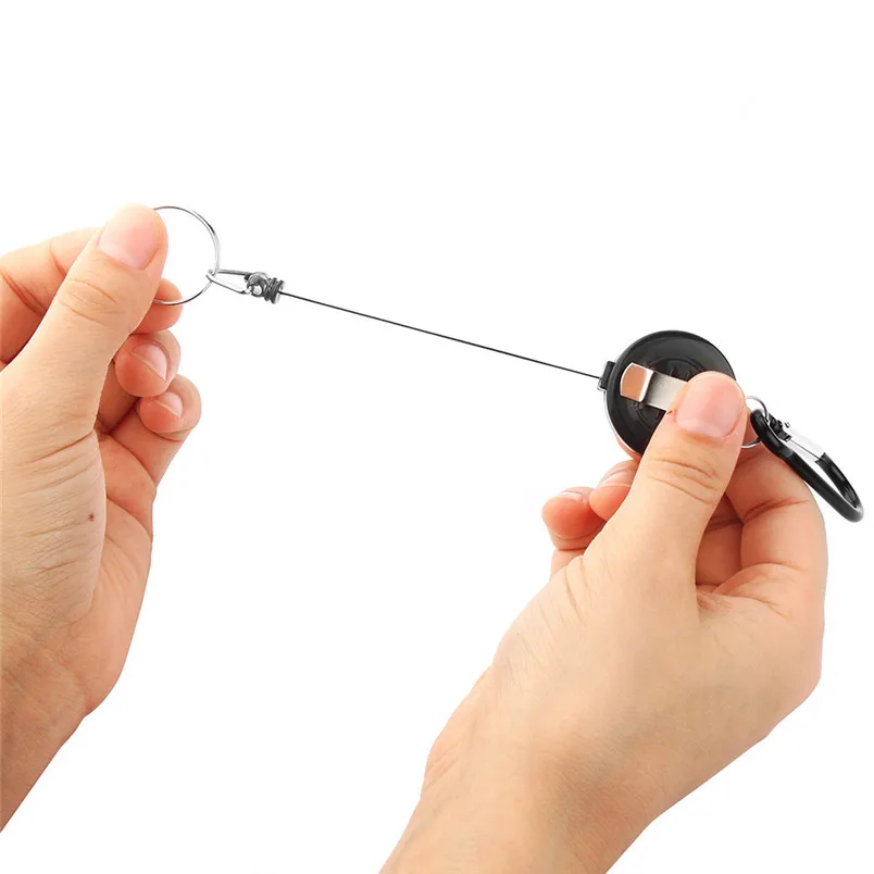 Hot sale Retractable Key Chain Badge Reel - Recoil Carabiner ID Ski Pass Owner multicolor Outdoor Tools new #4O04 (10)