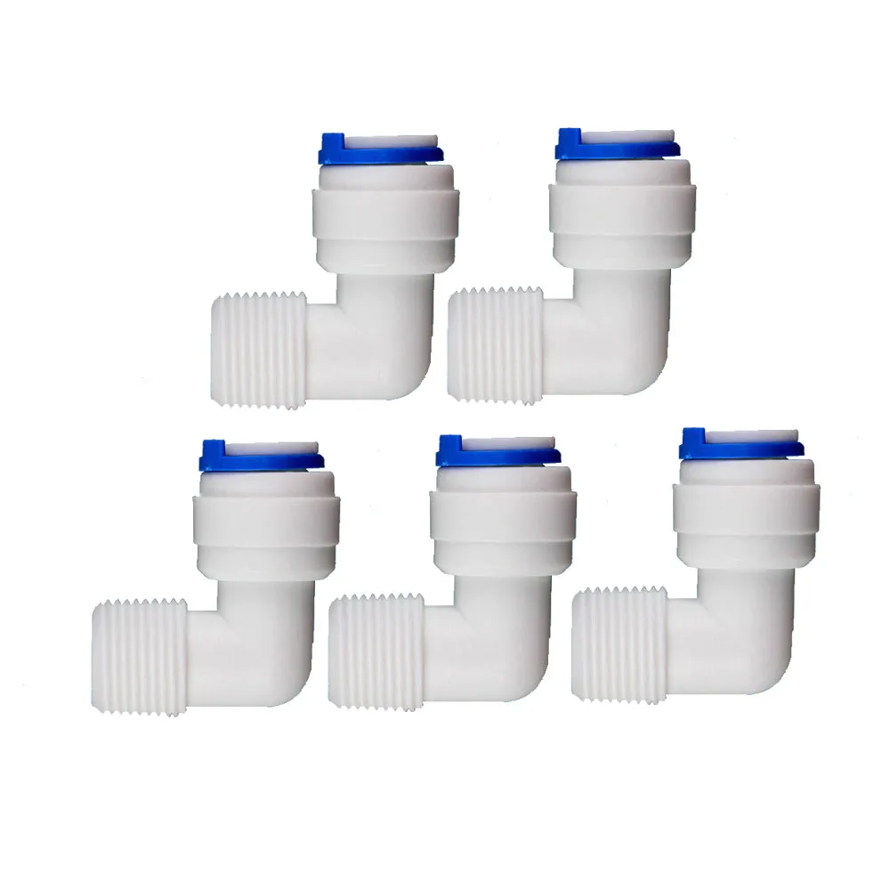 5PCS 3/8" OD Hose Quick Connection 3/8" Pipe Elbow Union Connector RO Water Reverse Osmosis Aquarium System Connector Fitting
5PCS 3/8" OD Hose Quick Connection 3/8" Pipe Elbow Union Connector RO Water Reverse Osmosis Aquarium System Connector Fitting