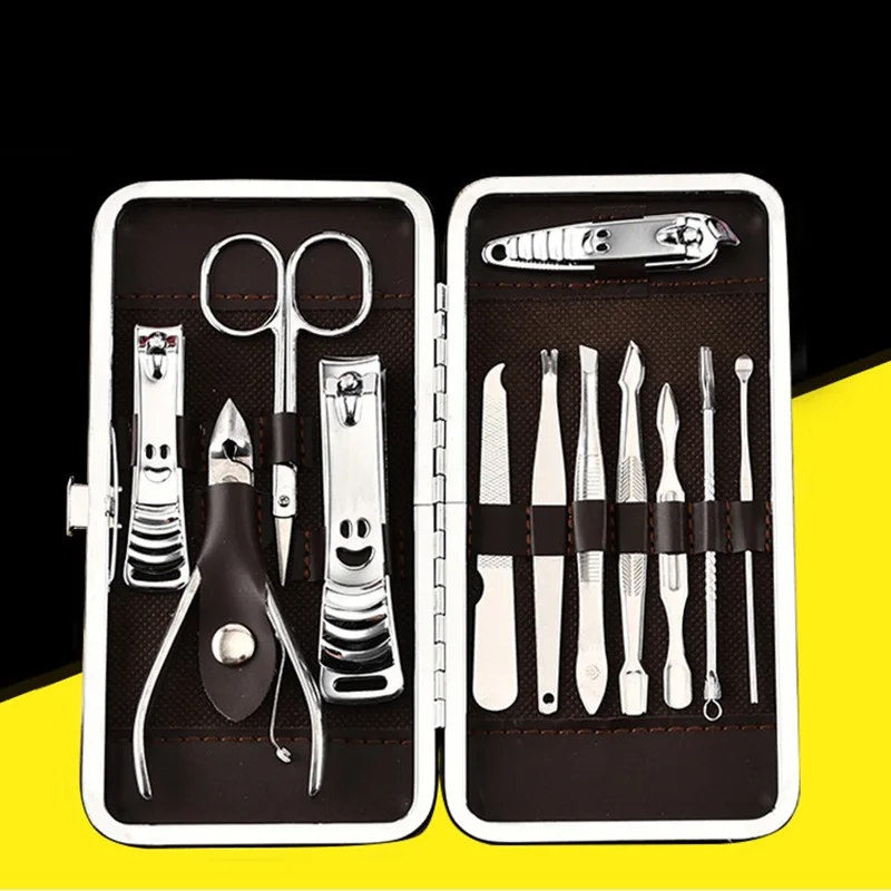 12 Pcs Stainless Steel Nail Clipper Cutter Trimmer Ear Pick Grooming Kit Manicure Pedicure Toe Nail Tools Set with Case
12 Pcs Stainless Steel Nail Clipper Cutter Trimmer Ear Pick Grooming Kit Manicure Pedicure Toe Nail Tools Set with Case