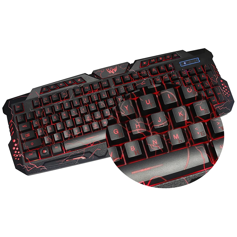 CHUANCHI M200 Russian/English/Hebrew Backlit Keyboard LED USB Wired Colorful Breathing Waterproof Computer Gaming Keyboard
CHUANCHI M200 Russian/English/Hebrew Backlit Keyboard LED USB Wired Colorful Breathing Waterproof Computer Gaming Keyboard