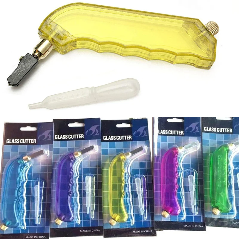 1pc Carbide Stained Glass Cutter Pistol Grip Oil Glass Cutters with Dropper 2-10mm Cutting Thickness Tool Random Colors
1pc Carbide Stained Glass Cutter Pistol Grip Oil Glass Cutters with Dropper 2-10mm Cutting Thickness Tool Random Colors