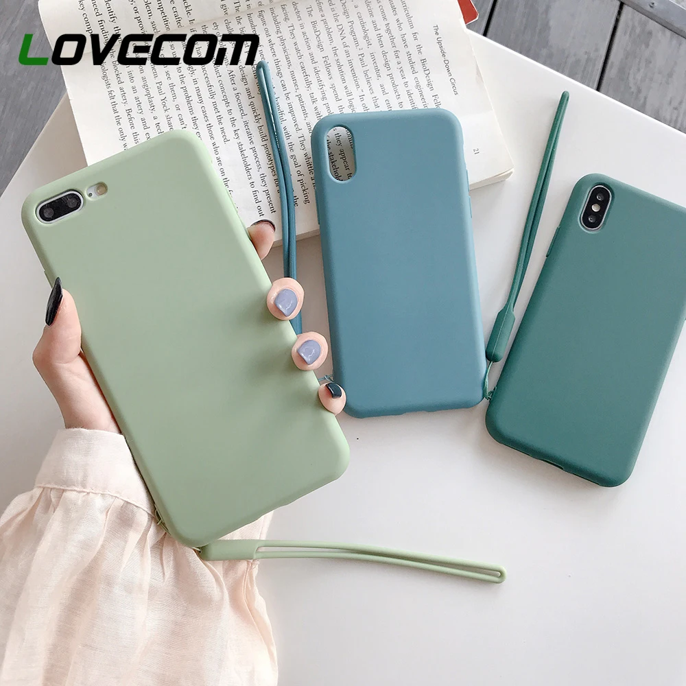 LOVECOM Solid Phone Case For iPhone XR XS Max X Case For iPhone 7 8 Plus Soft TPU Full Body Coque Candy Color Shell With Strap
LOVECOM Solid Phone Case For iPhone XR XS Max X Case For iPhone 7 8 Plus Soft TPU Full Body Coque Candy Color Shell With Strap