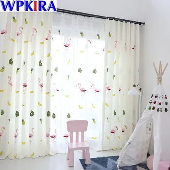 Nordic Style Embroidery Curtain Flamingo Design Living Room Pineapple Cartoon Curtain Kids Sheer Nursery Tulle Cortina WP130-30
Nordic Style Embroidery Curtain Flamingo Design Living Room Pineapple Cartoon Curtain Kids Sheer Nursery Tulle Cortina WP130-30