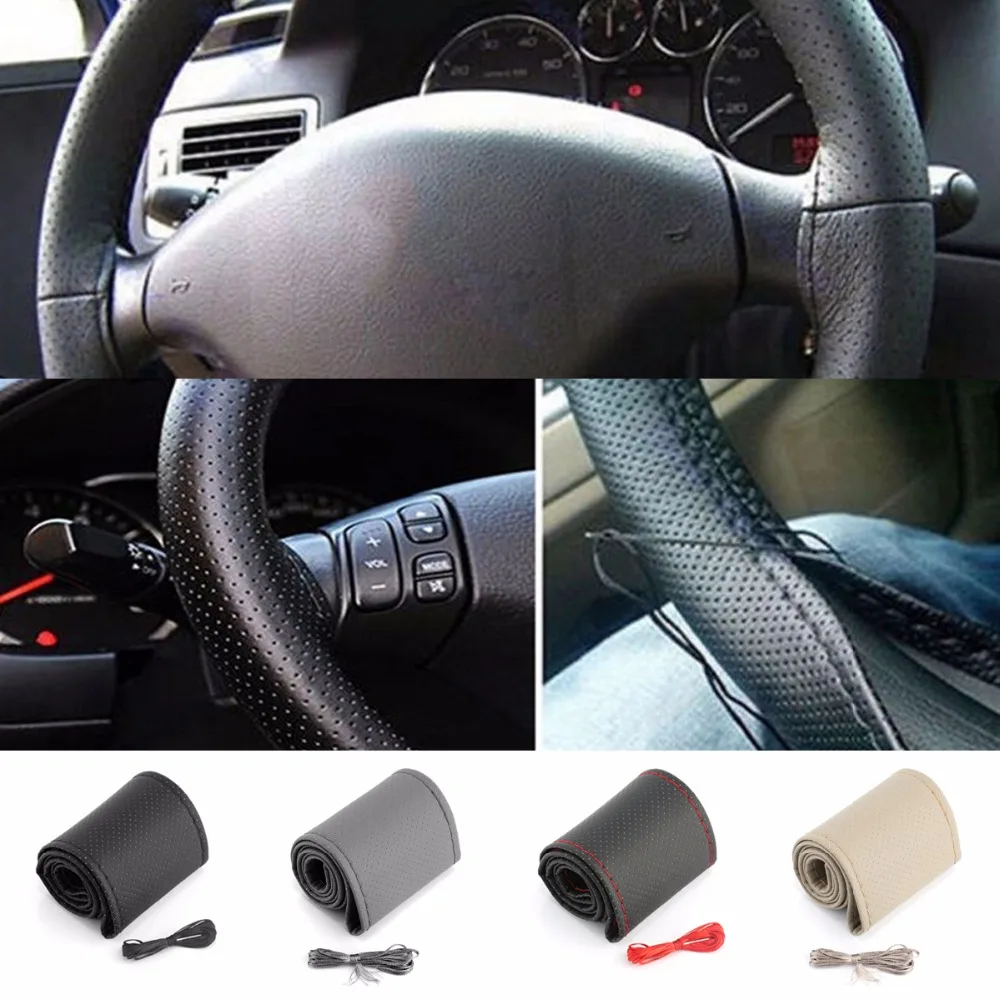Nosii 1PC Car Trunk Auto PU Leather Steering Wheel Cover With DIY Needle & Thread Storage Protection Cover
Nosii 1PC Car Trunk Auto PU Leather Steering Wheel Cover With DIY Needle & Thread Storage Protection Cover