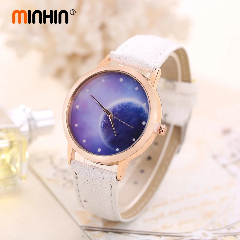 MINHIN Personality Watch For Women Mysterious Galaxy Star Purple Earth Design 3D Dial Wrist Watches Hot Sale Casual Watches
MINHIN Personality Watch For Women Mysterious Galaxy Star Purple Earth Design 3D Dial Wrist Watches Hot Sale Casual Watches
