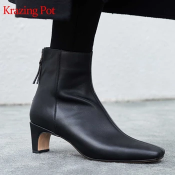 krazing pot genuine leather vintage square toe Western boots Korean keep warm European concise simple plus size ankle boots L13
krazing pot genuine leather vintage square toe Western boots Korean keep warm European concise simple plus size ankle boots L13