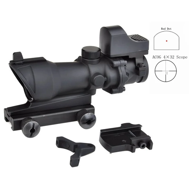 AIM Airsoft Hunting Scopes ACOG 4X32 Rifle Scope Air Gun Red Dot Sight Tactical Optic Sight Reddot Riflescope AO5317
AIM Airsoft Hunting Scopes ACOG 4X32 Rifle Scope Air Gun Red Dot Sight Tactical Optic Sight Reddot Riflescope AO5317