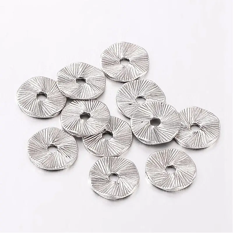 Jewelry Findings Antique Silver Flat Round Tibetan Style Alloy Beads,Lead Free, about 13mm in diameter
Jewelry Findings Antique Silver Flat Round Tibetan Style Alloy Beads,Lead Free, about 13mm in diameter
