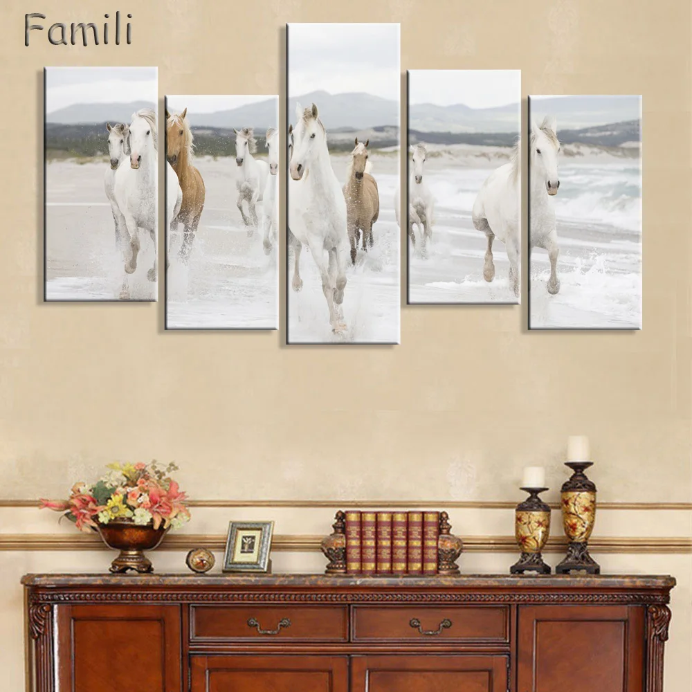 5Pcs/Set Luxury white 5pcs Animal pair Noble horses house ornaments Canvas Painting wall pictures home decor wedding decoration
5Pcs/Set Luxury white 5pcs Animal pair Noble horses house ornaments Canvas Painting wall pictures home decor wedding decoration