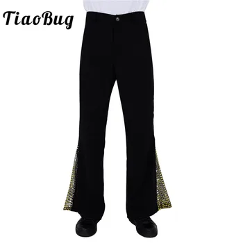 TiaoBug Black Mid Waist Sequin Flared Side Long Bell Trousers Dancewear Adult Men Retro Disco Costume Ballroom Latin Dance Pants
TiaoBug Black Mid Waist Sequin Flared Side Long Bell Trousers Dancewear Adult Men Retro Disco Costume Ballroom Latin Dance Pants