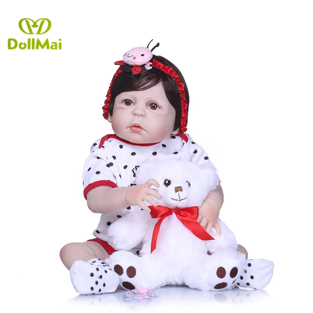 DollMai 23" Girl Bebe dolls dolls whole silicone body reborn baby dolls cute dress princess doll kids gift bonecas juguetes
DollMai 23" Girl Bebe dolls dolls whole silicone body reborn baby dolls cute dress princess doll kids gift bonecas juguetes