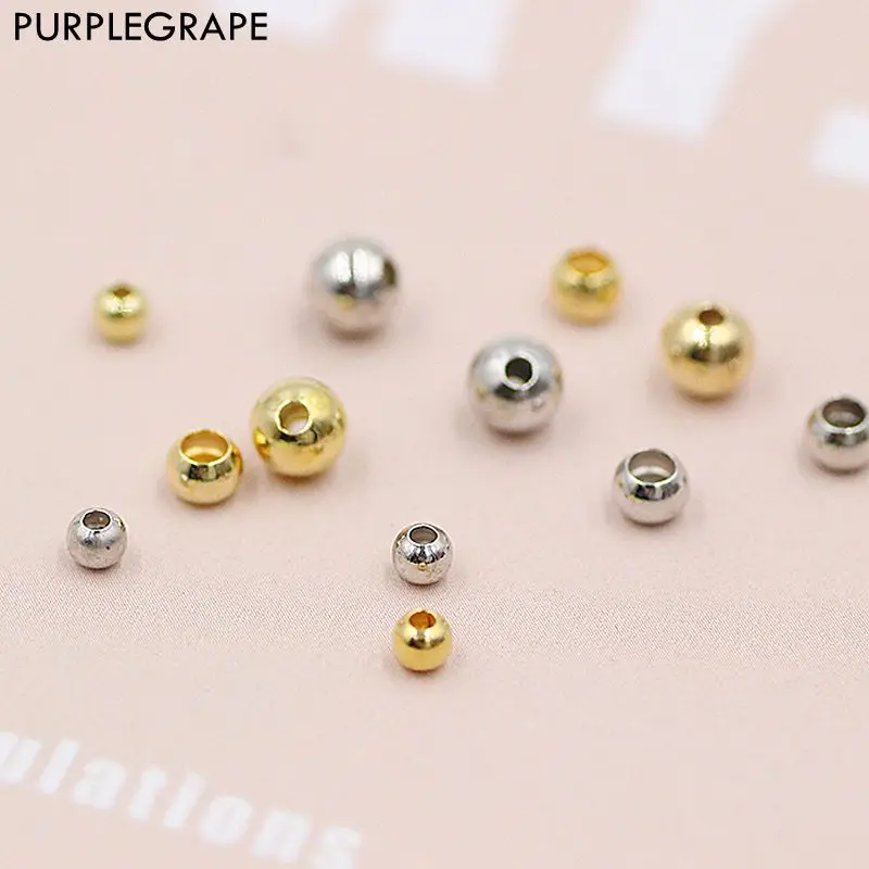 60pcs Pure Copper Plated 18K Gold Color Color Beads Beads DIY Ear Accessories Bracelets Bead Necklace Material Loose Beads
60pcs Pure Copper Plated 18K Gold Color Color Beads Beads DIY Ear Accessories Bracelets Bead Necklace Material Loose Beads