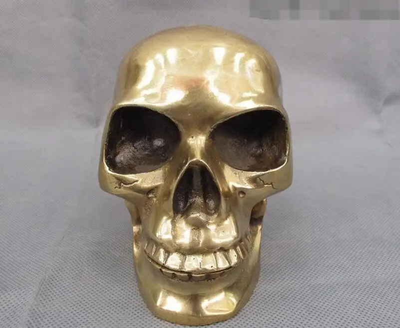 free Chinese Folk Copper Bronze Skeleton Devil's Skull death's-head head Statue fast
free Chinese Folk Copper Bronze Skeleton Devil's Skull death's-head head Statue fast
