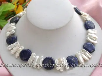 Hot sale Free Shipping>>>>>17.5" 12mm nature coin lapis white biwa pearl necklace
Hot sale Free Shipping>>>>>17.5" 12mm nature coin lapis white biwa pearl necklace