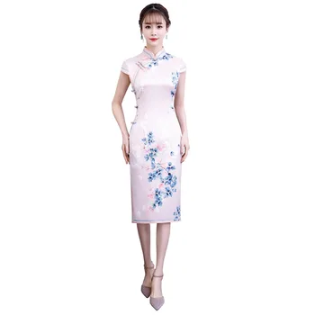 Shanghai Story 2019 Top Quality Chinese Dress Short Sleeve Flower Print Qipao dress Knee Length Faux Silk Cheongsam for Woman
Shanghai Story 2019 Top Quality Chinese Dress Short Sleeve Flower Print Qipao dress Knee Length Faux Silk Cheongsam for Woman