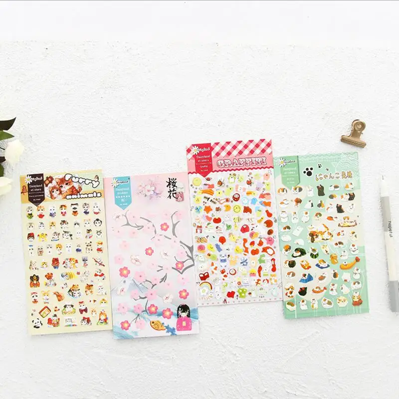 4 x Kawaii Cartoon Cat/Sakura/Animals paper sticker DIY decorative sticker for album scrapbook kawaii stationery diary sticker
4 x Kawaii Cartoon Cat/Sakura/Animals paper sticker DIY decorative sticker for album scrapbook kawaii stationery diary sticker