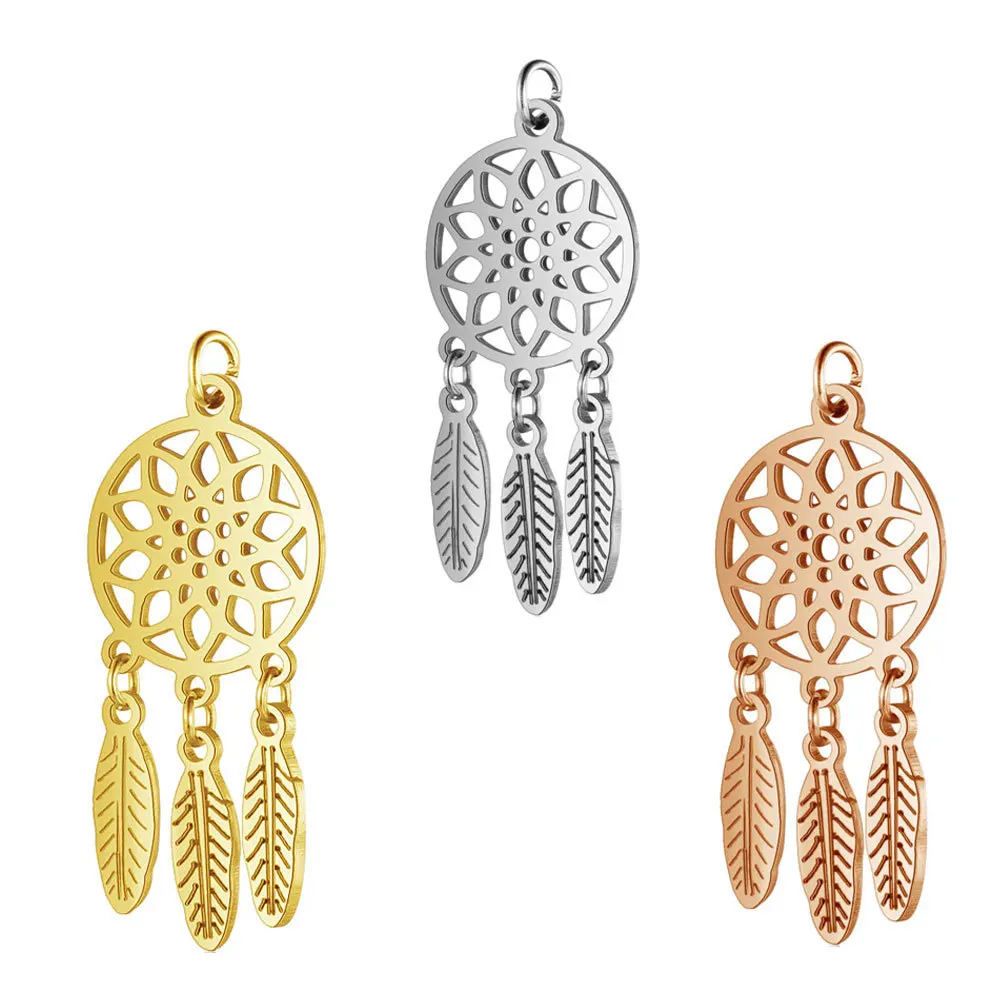 5pcs/lot Titanium Stainless Steel Rose Gold Dream Catcher Silhouette Charm Pendant Fit Bohemian Necklace Jewelry Accessories
5pcs/lot Titanium Stainless Steel Rose Gold Dream Catcher Silhouette Charm Pendant Fit Bohemian Necklace Jewelry Accessories