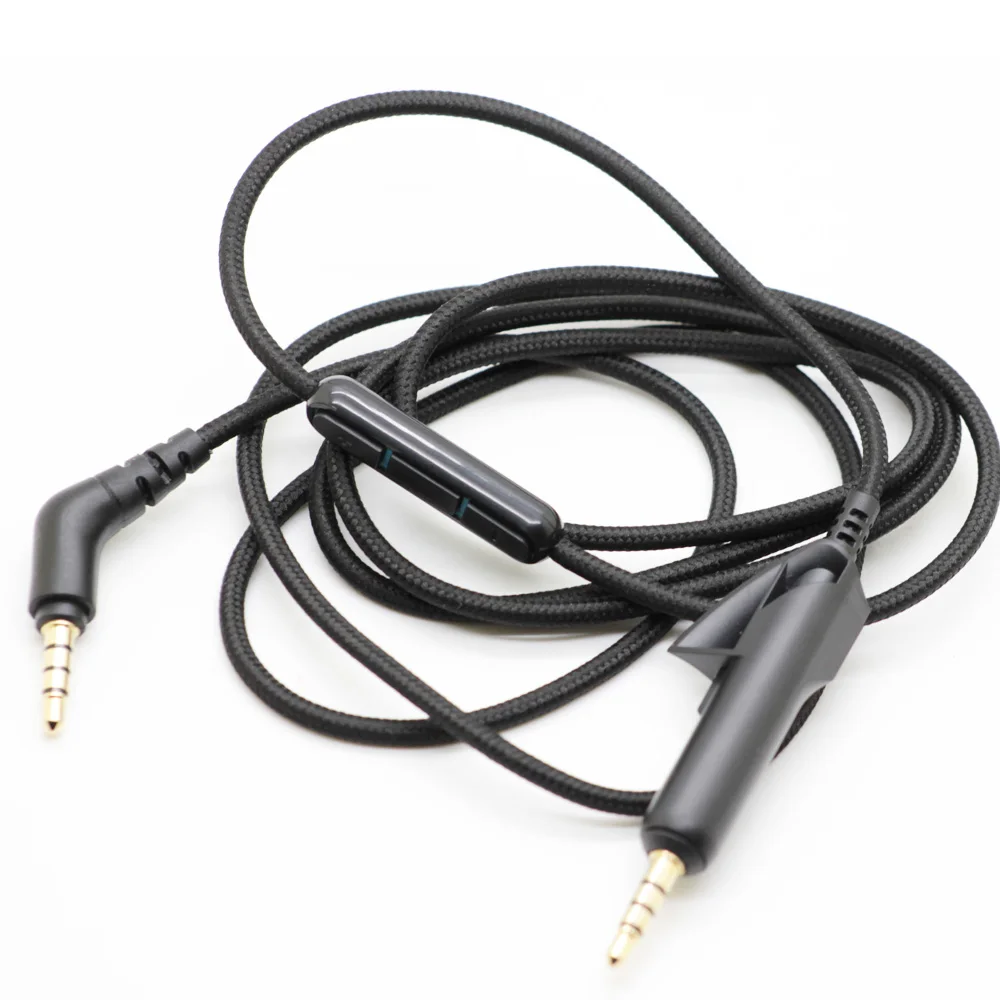 POYATU Nylon Braided Audio Cable With Microphone For Bose QC15 QC 15 QuietComfort 15 QC2 Headphones Audio Upgrade Cable Cords(4)