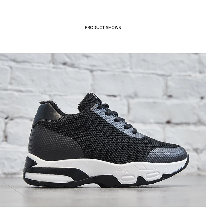 Women Winter Fashion Sneakers Height Increased Casual Shoes Lace Up Wedges Sneaker Shoes Woman Platform Sneakers Tenis XZ96 (8)