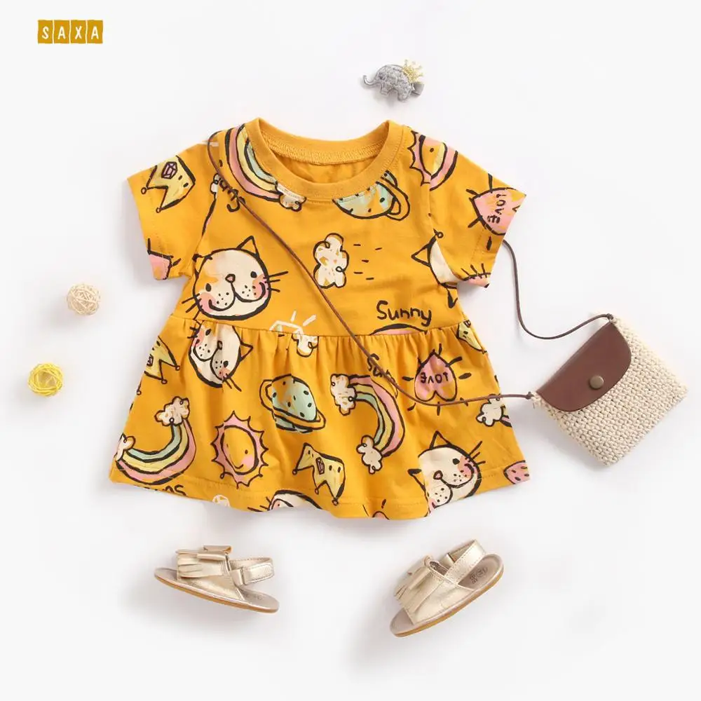 Baby girl dress 2019 summer 100% cotton cartoon print baby short-sleeved dress baby clothes straight A-line dress
Baby girl dress 2019 summer 100% cotton cartoon print baby short-sleeved dress baby clothes straight A-line dress