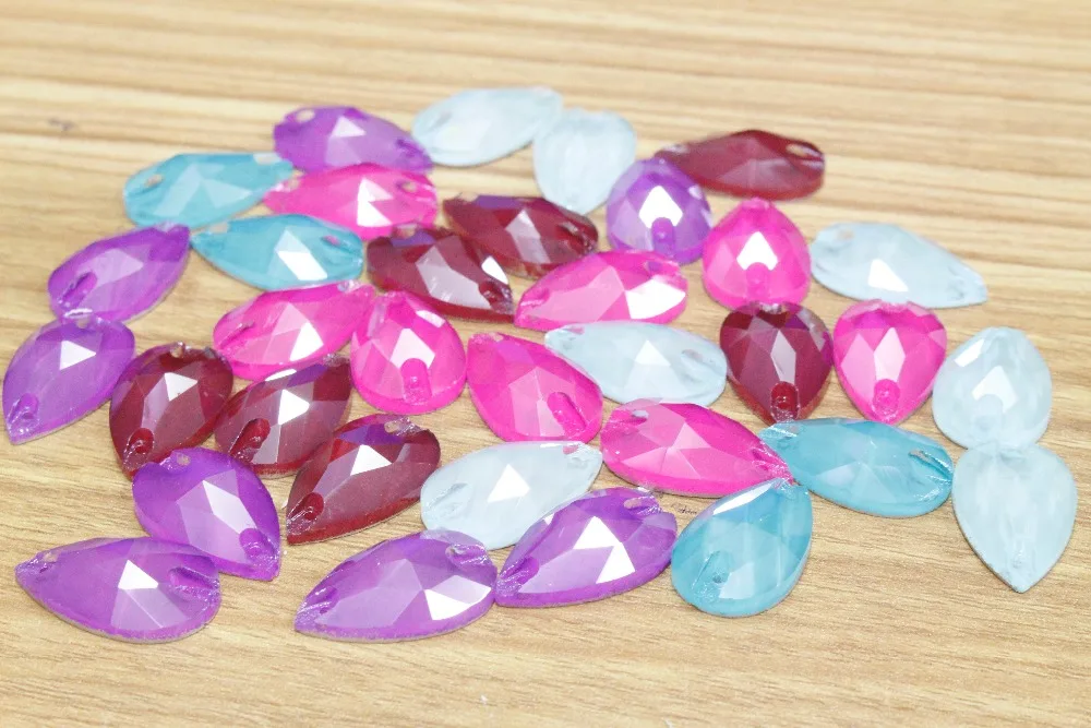 Neon color glass sew on crystal flat back rhinestones with holes 11x18mm 13x22mm 17x28mm pear shape
Neon color glass sew on crystal flat back rhinestones with holes 11x18mm 13x22mm 17x28mm pear shape