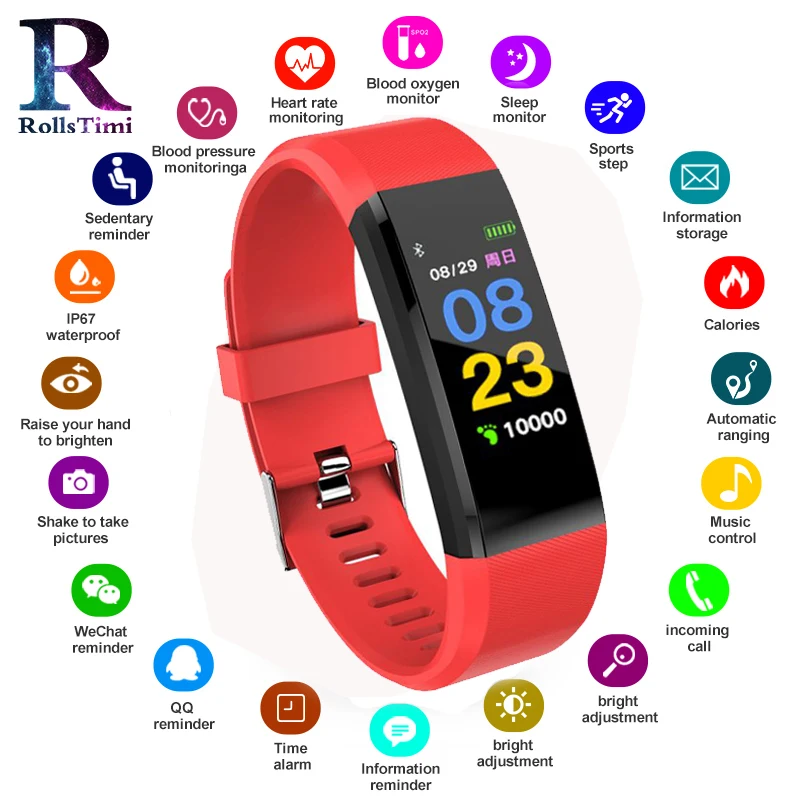 RollsTimi New Smart Watches Women Fitness Tracker Waterproof Sports Bracelets Pedometer Heart Rate Monitor Wristband IOS Android
RollsTimi New Smart Watches Women Fitness Tracker Waterproof Sports Bracelets Pedometer Heart Rate Monitor Wristband IOS Android