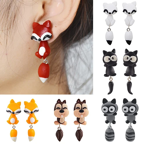 Bluelans Women's Polymer Clay Animal Earrings Cute Cartoon Cat Ear Studs Earbobs Jewelry
Bluelans Women's Polymer Clay Animal Earrings Cute Cartoon Cat Ear Studs Earbobs Jewelry