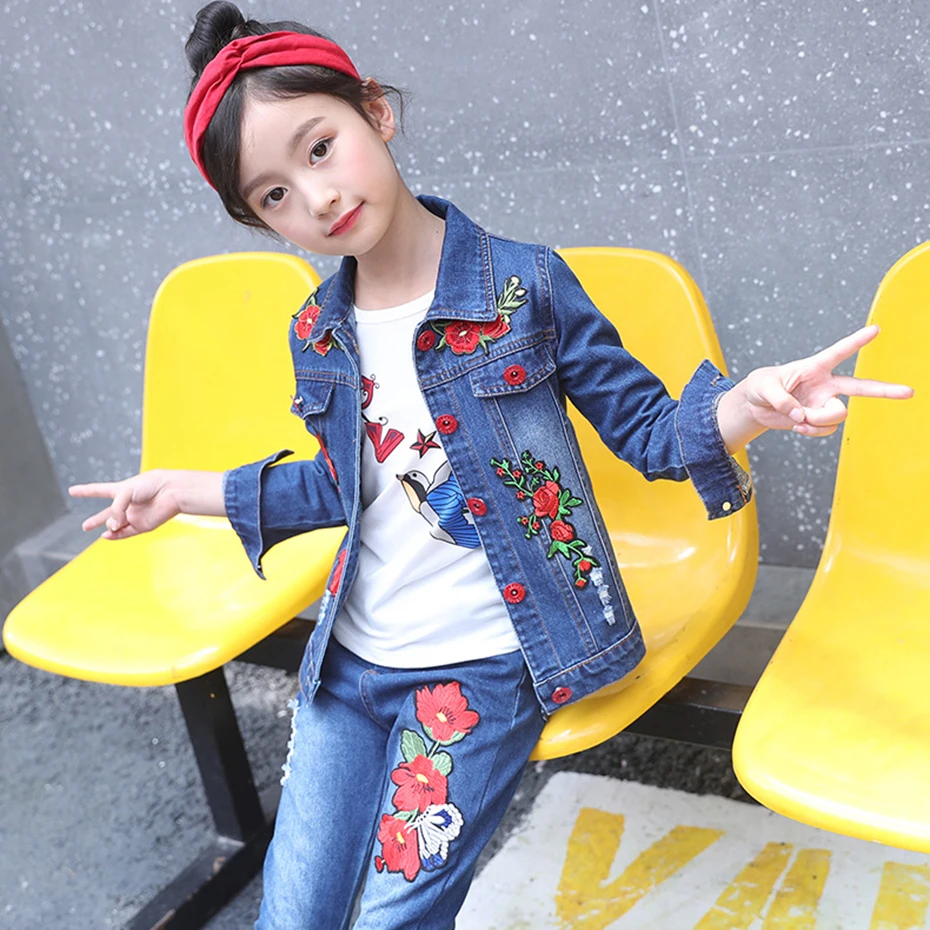 Abesay Autumn Clothing For Girls Rose Jacket+Jeans 2 Pcs Casual Children's Costume Teenage Winter Clothes For Girls 6 8 12 Years
Abesay Autumn Clothing For Girls Rose Jacket+Jeans 2 Pcs Casual Children's Costume Teenage Winter Clothes For Girls 6 8 12 Years