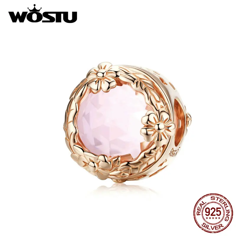 WOSTU Rose Gold Flower Beads 100% 925 Sterling Silve Pale Pink Zircon Charm Fit Original Bracelet Pendant Women Jewelry CQC1258
WOSTU Rose Gold Flower Beads 100% 925 Sterling Silve Pale Pink Zircon Charm Fit Original Bracelet Pendant Women Jewelry CQC1258