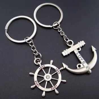 100pairs/lot Zinc Alloy Anchor And Rudder Keychain Metal Keyring Key Holder For Lovers Wedding Gift Favor Party Souvenir
100pairs/lot Zinc Alloy Anchor And Rudder Keychain Metal Keyring Key Holder For Lovers Wedding Gift Favor Party Souvenir