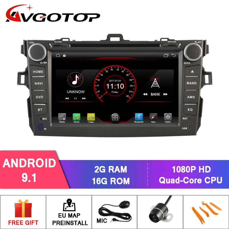 AVGOTOP Android 9 WINCE Bluetooth GPS Car Radio Multimedia For TOYOTA COROLLA 2007-2012 Vehicle DVD Player
AVGOTOP Android 9 WINCE Bluetooth GPS Car Radio Multimedia For TOYOTA COROLLA 2007-2012 Vehicle DVD Player