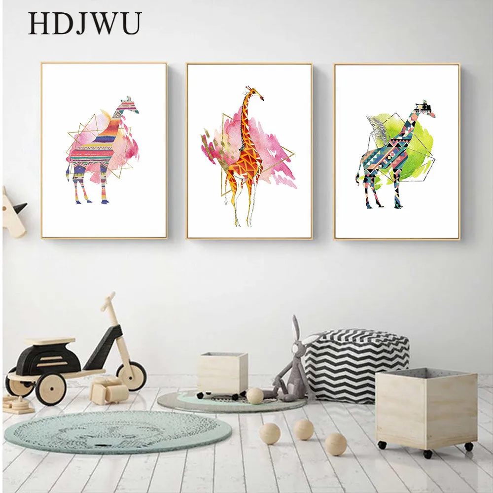 Art Home Canvas Pink Painting Wall Picture Watercolor Giraffe Printing Posters Wall Pictures for Living Room BedroomDJ19
Art Home Canvas Pink Painting Wall Picture Watercolor Giraffe Printing Posters Wall Pictures for Living Room BedroomDJ19