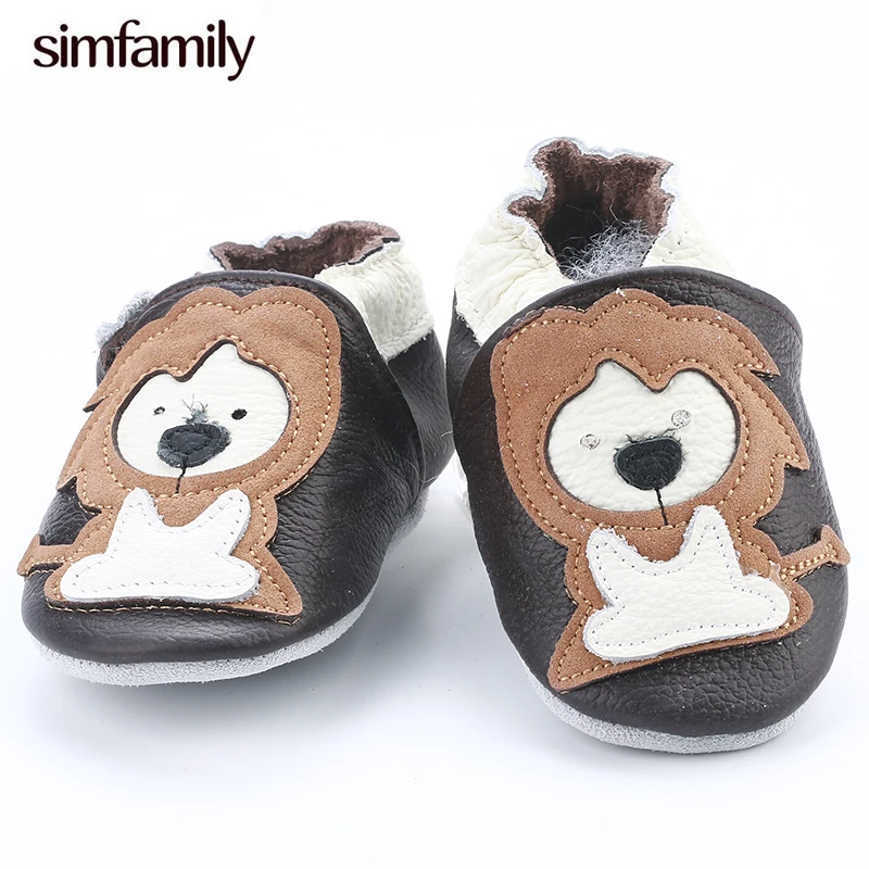 NEW Baby Boy Girl Monkey Brown First Walker Soft Sole Crib Shoes Slippers