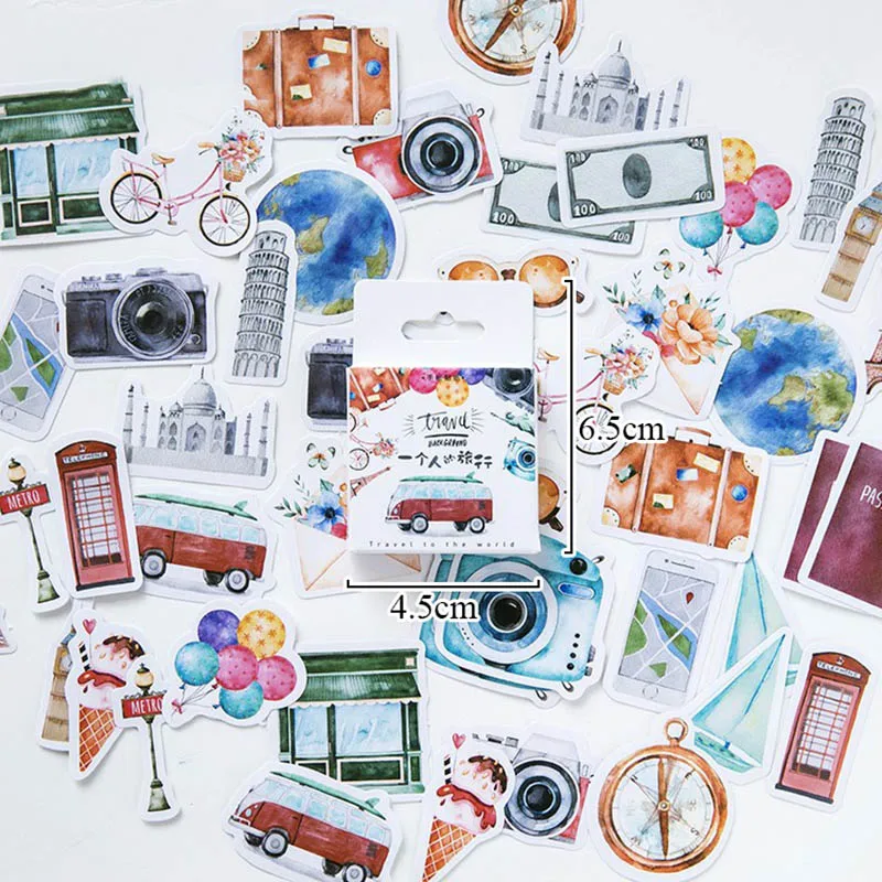 46 pcs/box Novelty Travel Stickers Kawaii Paper Adhesive Sticker For Scrapbooking Diary Decoration Diy Stationery Kids Gift
46 pcs/box Novelty Travel Stickers Kawaii Paper Adhesive Sticker For Scrapbooking Diary Decoration Diy Stationery Kids Gift
